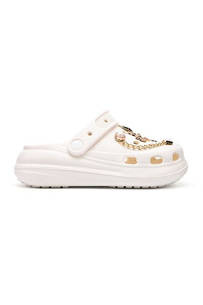 Tmall Women's Slippers, With Platform And Accessories, Foam, Pd1038, White