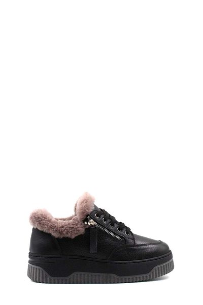 FAST STEP Pantofi casual de damă din piele naturală și blană 142KZA15