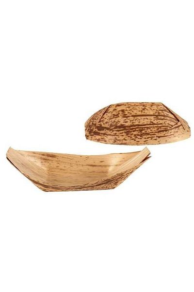yuandong Bamboo Boat Bowl 14X7Cm 50Pcs, Presentation Bowl