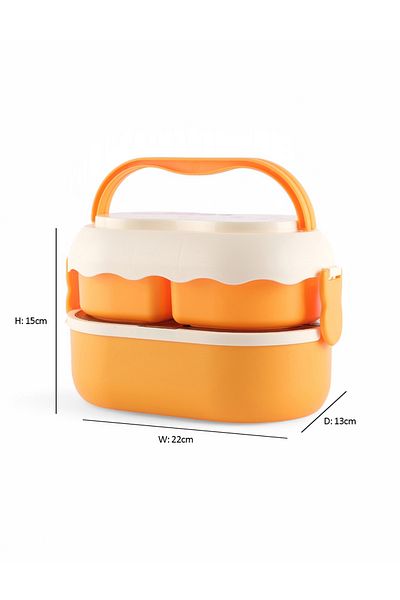 ROSECENTERBAZAAR 304 Steel 1700 ml Kids Lunch Box, Food Storage Container Sefertası (Imported)