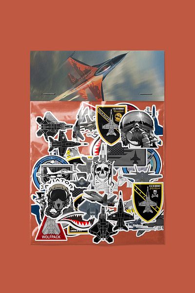 dadi ramba Warplane Sticker Pack -Bullet Journal- Agenda -Laptop Sticker Decal