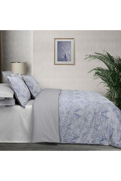 Sarev Playa Jacquard Satin Duvet Cover Set Double Blue