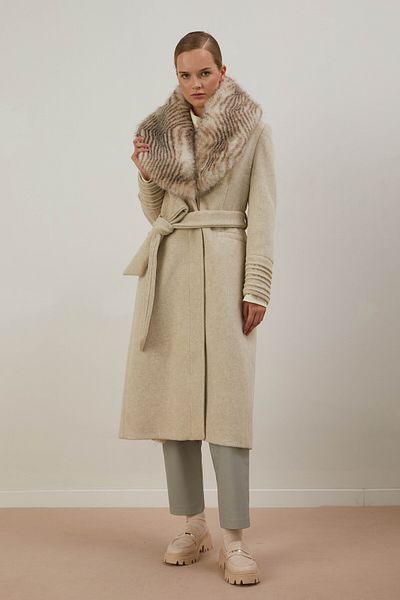 MELIDIA A205344 Fur Detailed Coat
