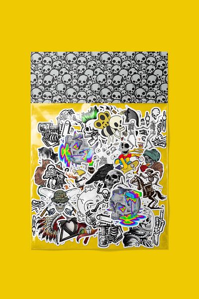 dadi ramba Skull Sticker Pack -Bullet Journal- Agenda -Laptop Sticker Decal