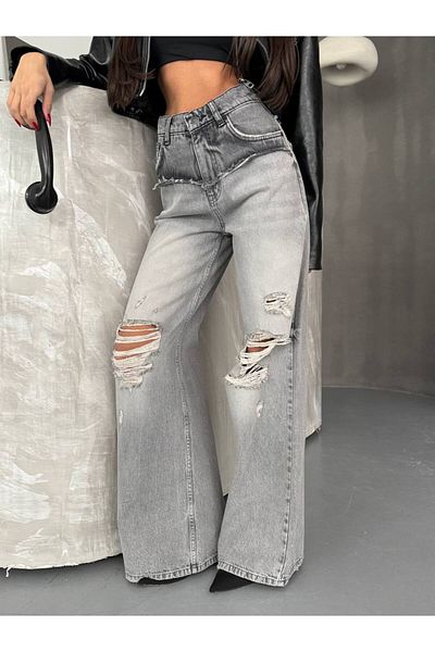DENİKK TENDINȚA DESIGN ICONIC PANTALONI BAGGY JEAN DENIM