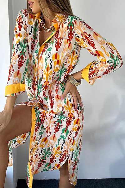 Suzi butik Cămașă lungă din bumbac Elbi̇se 4s0001