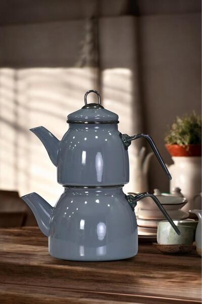 Sezka Life Antrasit Emaye Çaydanlık Takımı