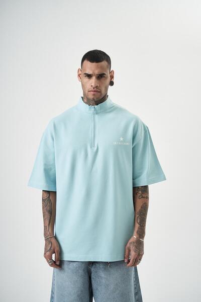 Respire Чоловіча футболка Skywalking з принтом, напівоверната застібка-блиска...