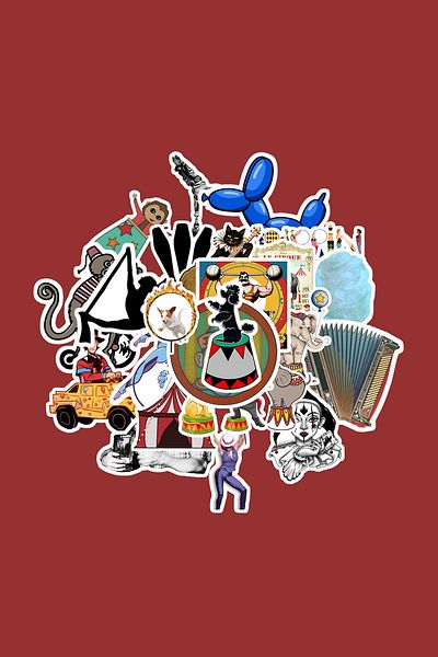 dadi ramba Circus Sticker Pack -Bullet Journal- Agenda -Laptop Sticker Decal
