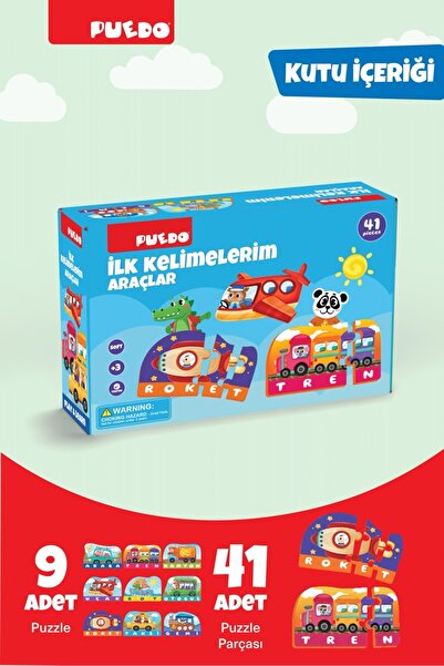PUEDO İlk Kelimelerim Puzzle - Araçlar
