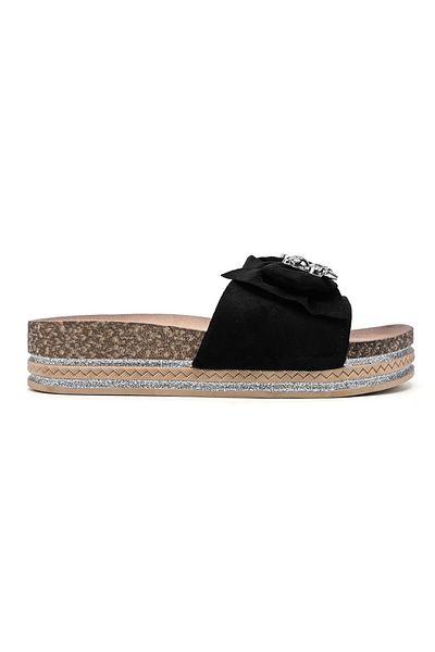 Tmall Women's Casual Slippers, Made Of Eco-leather, Sa36, Black