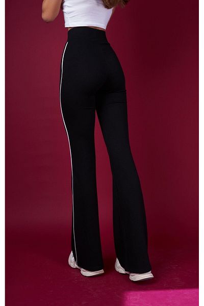 citycenterfashion Women's Stripe Detailed Flared Trousers Cty-Abr-5879