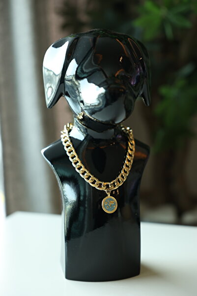 YES LAURA Köpek ve Kedi Altın Kaplama Tasarım Zincir Kolye