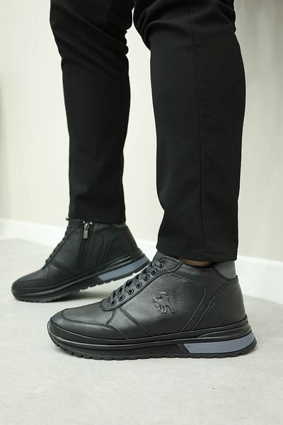 FAST STEP Cizme casual pentru bărbați - piele naturală și blană 856KMA3292