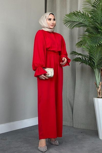 Şulemoda Giyim Dubai Jumpsuit Red