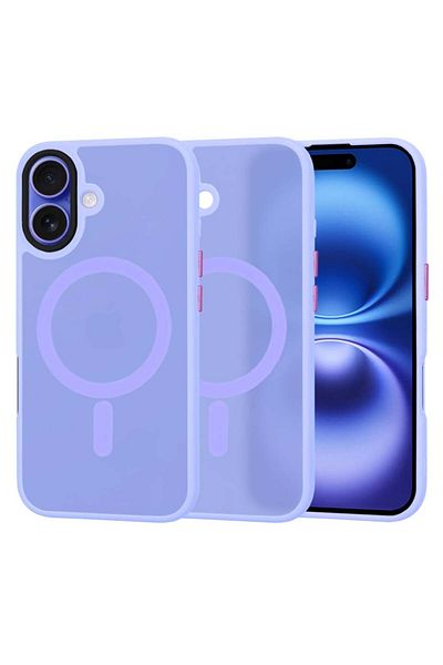 SKYDDAR INNOVATION Carcasă pentru iPhone 16, Halofrost Magsafe, antișoc, set de autocolante, violet deschis