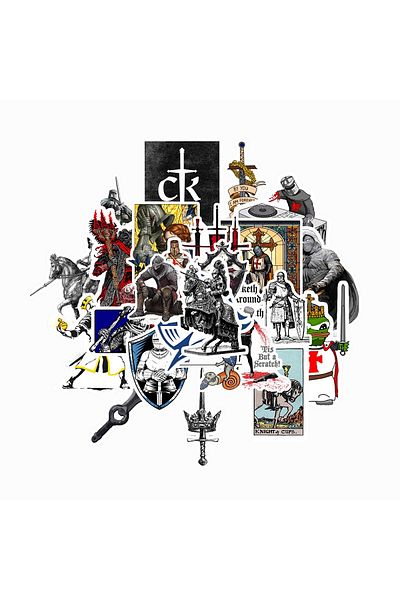dadi ramba Knight Sticker Pack -Bullet Journal- Agenda -Laptop Sticker Decal