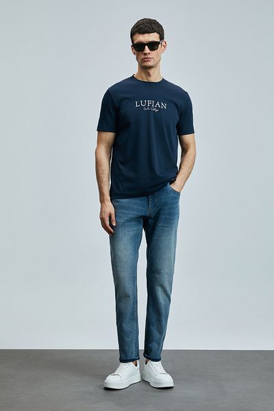 Lufian Pantaloni pentru bărbați Bruno Smart Jean, slim fit, albastru