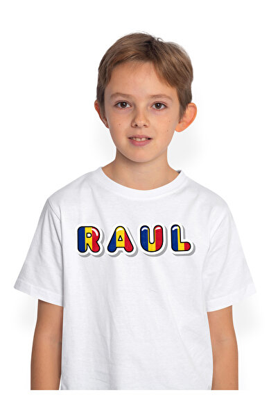 StoryGift Romania Tricou Copii Baieti Cu Numele Raul, Romania, Suporter, Stea...
