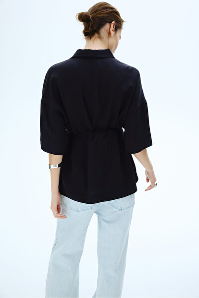 H&M MAMA Before & After Kuşaklı Gömlek