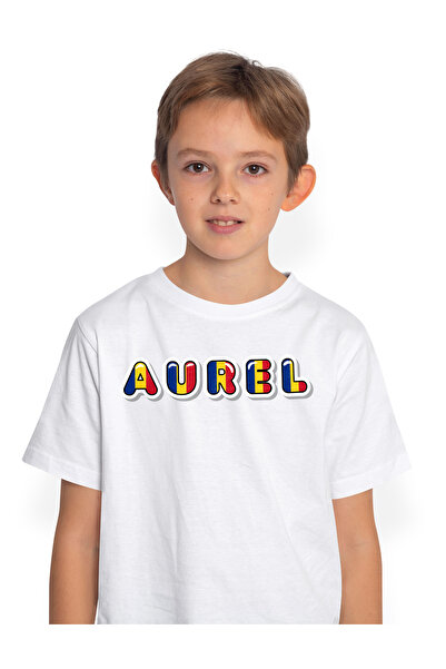 StoryGift Romania Tricou Copii Baieti Cu Numele Aurel, Romania, Suporter, Ste...