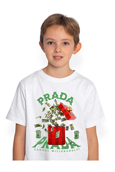 StoryGift Romania _Prada_ Kids Boys T-Shirt - Millionaire's Gift 100% Cotton,...