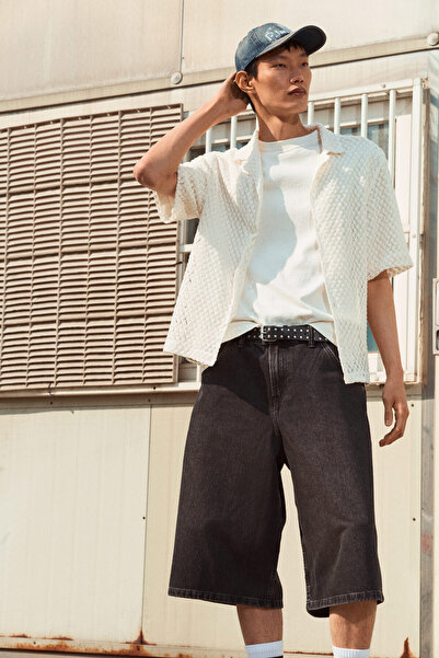 H&M Erkek Yaka Gömlek Loose Fit