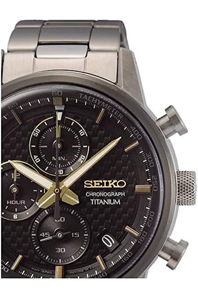 Seiko Chronograph Quartz Black Dial Men's Watch SSB391
