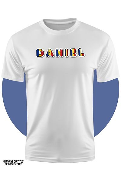 StoryGift Romania Tricou Copii Baieti Cu Numele Daniel, Romania, Suporter, Steagul Romaniei, Patriot 100% Bu
