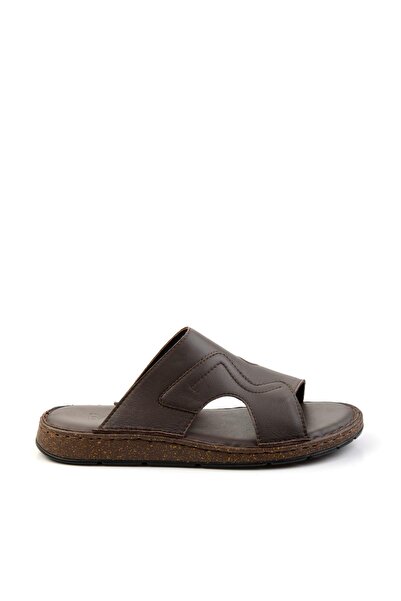 Bambi Kahve Leather Erkek Terlik E04433010943