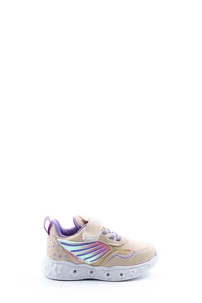 FAST STEP Girl's Elastic and Velcro Patterned Lighted Sneakers Sports Children's and Baby Shoes 141xca058