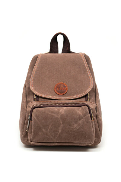 Gillario Design 04 Kanvas Kumaş - Deri Kadın Sırt Çantası