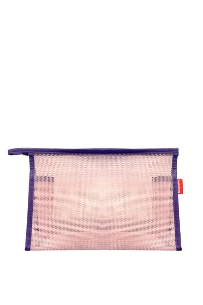 Baghashtag Mega Size Pink Mesh Portfolio Clutch Bag