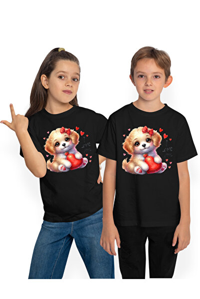 StoryGift Romania Tricou Copii cu o catelusa care zambeste, ilustratie, mesaj...