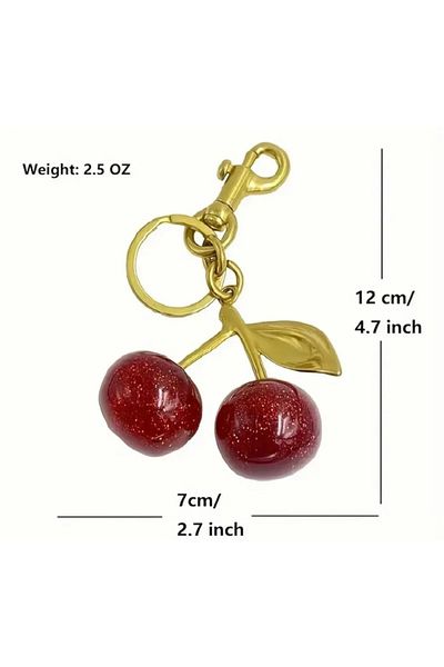 özlora Cherry Keychain, Bag Charm, Bag Accessory Cherry Charm