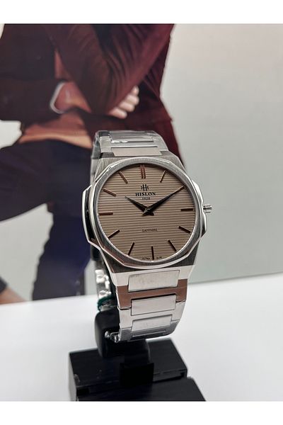 Hislon Ultra Slim Steel Men's Wristwatch 3 Atm Waterproof with 3 Years Warranty