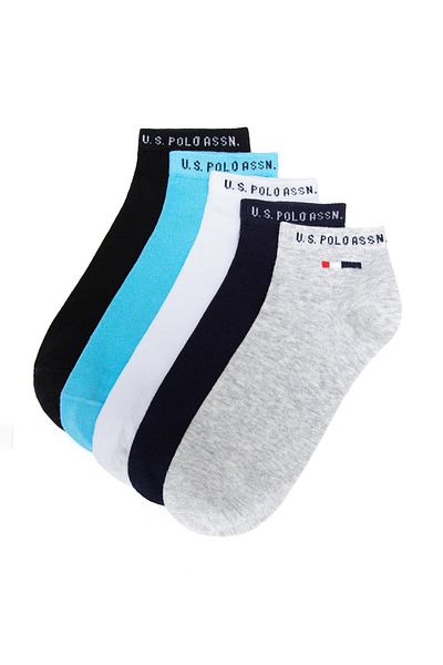 U.S. Polo Assn. US Polo Assn.Gray Melange Men's Socks A081SZ013.P02.JAMES