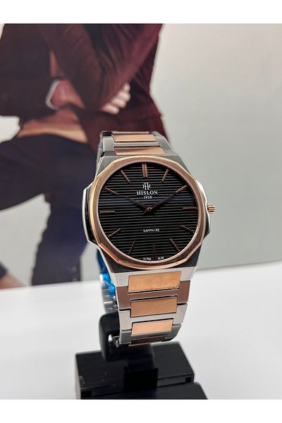 Hislon Ultra Slim Steel Men's Wristwatch 3 Atm Waterproof with 3 Years Warranty