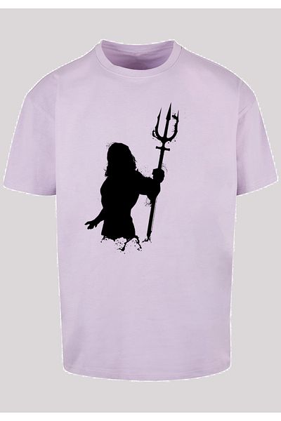 F4NT4STIC Herren Dc Comics Boys Aquaman Mono Silhouette With Heavy Oversize Tee