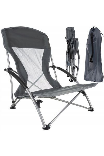 zola Folding camping chair, carry bag, metal frame, maximum weight 100 kg, 69 x 50 x 55 cm, grey