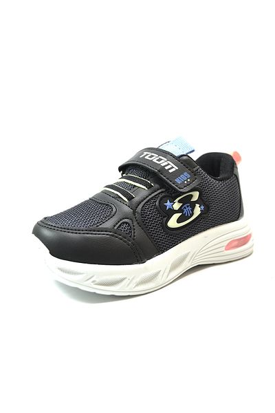 Onlo Ayakkabı Onlo Shoes Tm.025 Black Lighted Velcro Boys' Sports Shoes