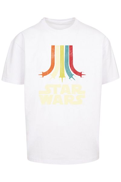 F4NT4STIC Herren Star Wars Retro Rainbow -blk With Heavy Oversize Tee