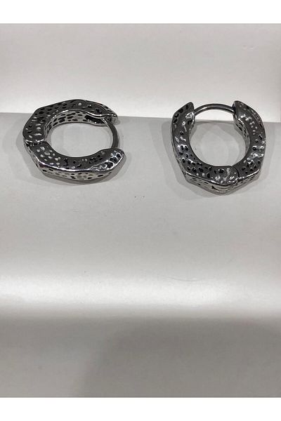 Bijutek Stainless Steel Men's Steel Patterned and Dangle Earrings