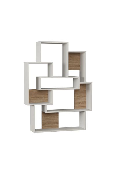 Mourah Home Barce Bookcase - Book shelf Cabinet 6 Tier - Multi Storage Bookshelf Rack