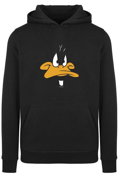 F4NT4STIC Herren Looney Tunes Daffy Duck Big Face -BLK with Heavy Hoody