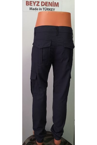 BeyzDenim Καλοκαιρινό τακτικό παντελόνι cargo navy blue ripsstop