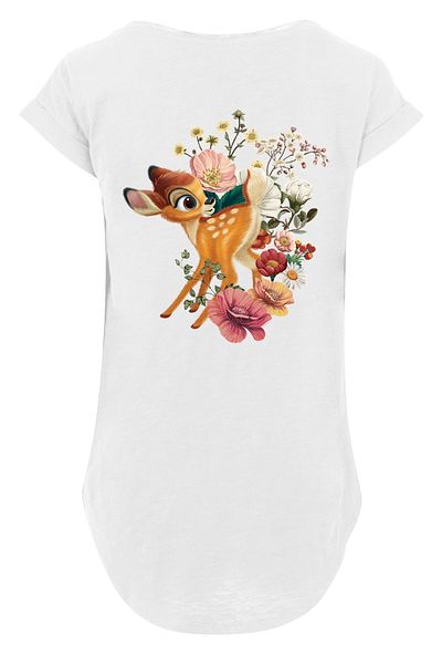 F4NT4STIC Damen Disney Bambi Meadow On Back With Ladies Long Slub Tee