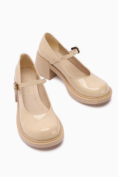 Limoya Mirka Bej Rugan Bantlı Kadın Loafer Ayakkabı