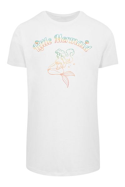 F4NT4STIC Herren Disney Girls The Little Mermaid Gradient With Shaped Long Tee