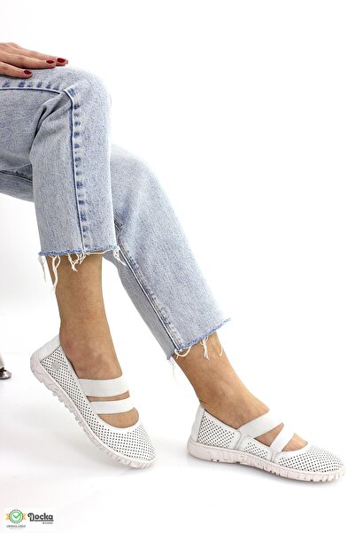 Mammamia Kadın Bağcıksız Hakiki Deri Ortopedik Yumuşak Yazlık Ayakkabı M26YA645